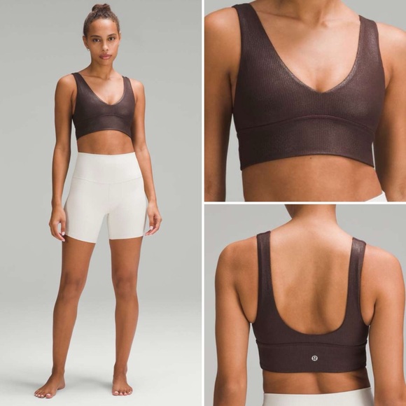 Lululemon Align Ribbed V-Neck Bra *Shine - Picture 1 of 4